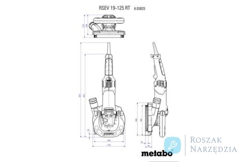 SZLIFIERKA DO BETONU RSEV 19-125 RT METABO