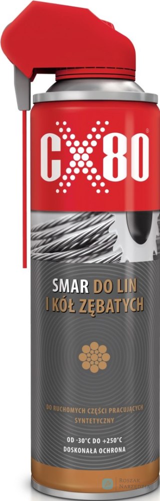 SMAR DO LIN STALOWYCH I KÓŁ ZĘBATYCH DUO SPRAY 500ML CX-80