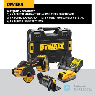 SZLIFIERKA KĄTOWA AKUMULATOROWA 76MM 18V XR 2*1.7AH DEWALT