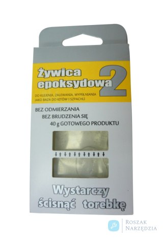 ŻYWICA EPOKSYDOWA Z UTWARDZACZEM 40G UN