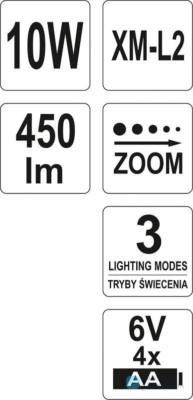 LAMPA CZOŁOWA XM-L2 CREE 10W YATO