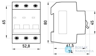 WYŁĄCZNIK NADPRĄDOWY MCB.PRO60 3P B16A 6KA ENEXT