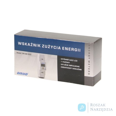 1-FAZOWY WSKAŹNIK ZUŻYCIA ENERGII 80A ORNO