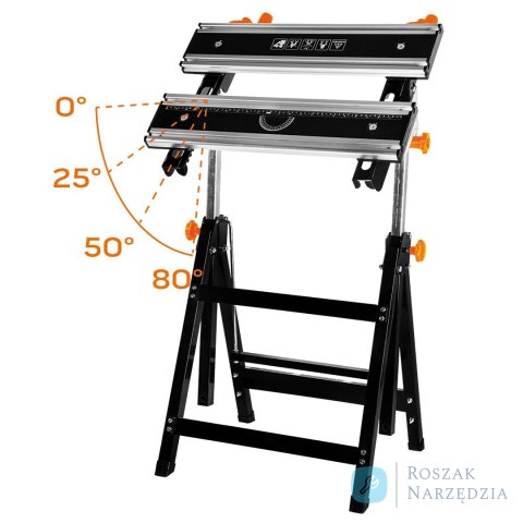 STÓŁ WARSZTATOWY REGULOWANY, ALUMINIOWY 60*58*77-107 CM NEO