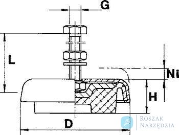 Wibroizolator do maszyn LEVEL-MOUNT 5500kg LM 6-66 EFFBE