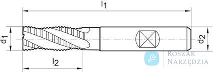 Frez do obrobki zgrubnej ,krotki DIN844 HSSE -PM FIRE,typ NRf 14mm GÜHRING