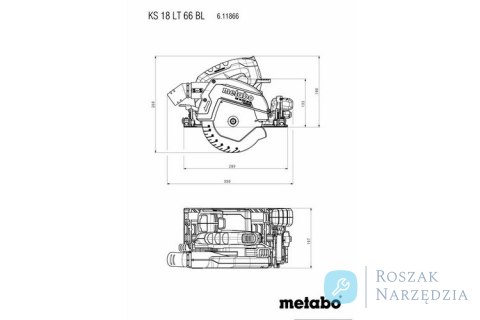 PILARKA TARCZOWA AKUMULATOROWA KS 18 LTX 66 BL METABO