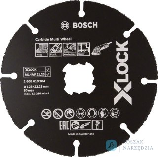 TARCZA TNĄCA X-LOCK CARBIDE MULTI WHEEL 125*1*22.23 10 SZT. BOSCH