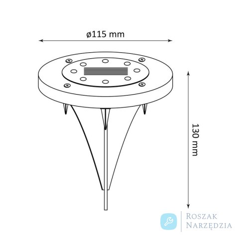 LAMPA SOLARNA LED SOL GRUNTOWA SATYNA POLUX