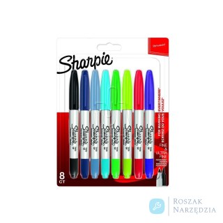 MARKERY SHARPIE TWIN TIP ZESTAW 8 KOLORÓW UN