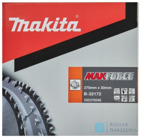 PIŁA SPIEKOWA DO DREWNA MAKFORCE 270*30 24Z MAKITA