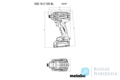 ZESTAW COMBO 18V SB 18 LT BL + SSD 18 LT 200 BL 2*5.2AH METABO