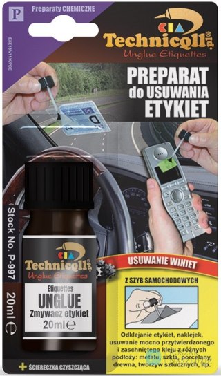 PREPARAT DO USUWANIA ETYKIET 20ML TECHNICQLL