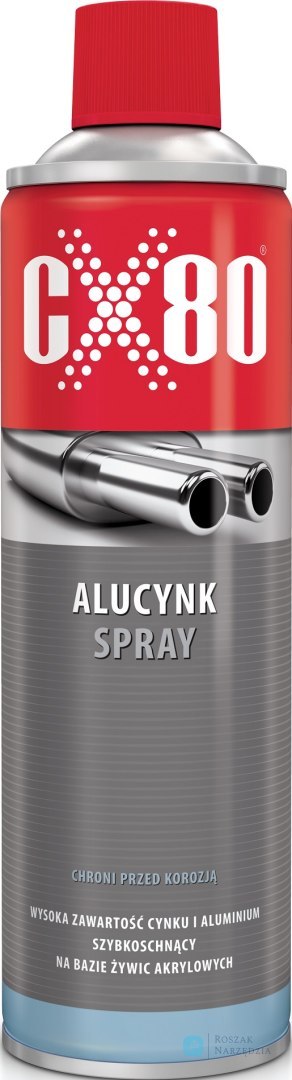 SPRAY OCHRONA PRZED RDZĄ ALU CYNK 500ML CX-80