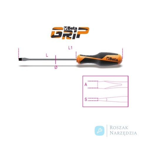 Wkrętak płaski 0,5x3x100 mm, 1260 Beta