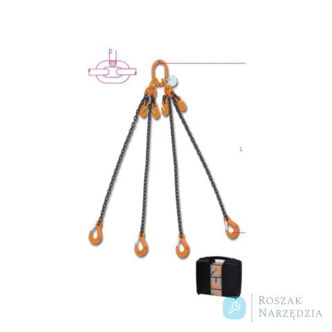 Zawiesie łańcuchowe czterocięgnowe 13mm 4m, WFL 11,2t Robur Zawiesie łańcuchowe czterocięgnowe 13mm 4m, WFL 11,2t Robur