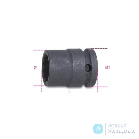 Nasadka udarowa 1/2" 12-kątna 19 mm fosforowana, 720B Beta