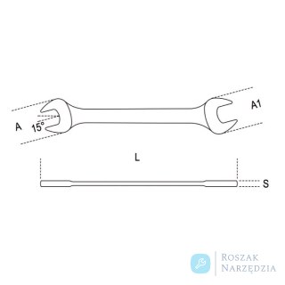 Klucz płaski dwustronny 3/4x7/8 cala, 55AS Beta