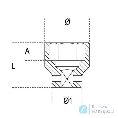 Nasadka udarowa 1.1/2" 6-kątna 115 mm, 730 Beta