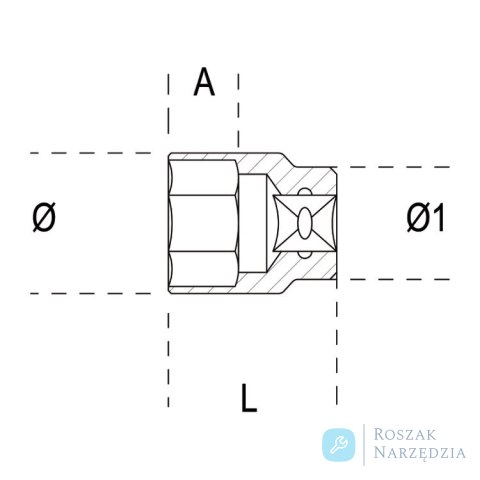 Nasadka 1/2" 6-kątna 1.1/16", 920A/AS Beta