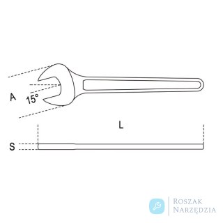 Klucz płaski jednostronny 22 mm, 52 Beta