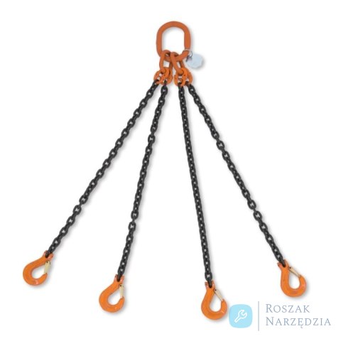 Zawiesie łańcuchowe 4-cięgnowe 8 mm 3 m, WLL 4,25 t Robur Zawiesie łańcuchowe 4-cięgnowe 8 mm 3 m, WLL 4,25 t Robur