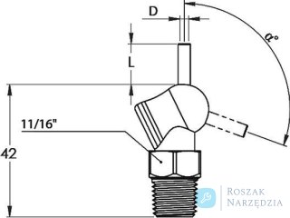 Dysza wysokociśnieniowa  XW do weza doprowadzającego chłodziwo  1/4",70 barow Ø1,6x0mm,czarna LOC-LINE