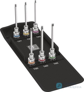 Zestaw nasadek wkretak. dlugich z funkcja przytrzymywania Torx 1/2"6-czesciowy Wera