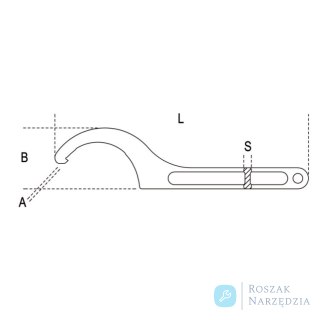 Klucz hakowy z pazurem 135-145 mm, 99 Beta