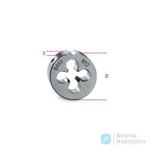 Narzynka okrągła HSS M10x1,25, 443 Beta