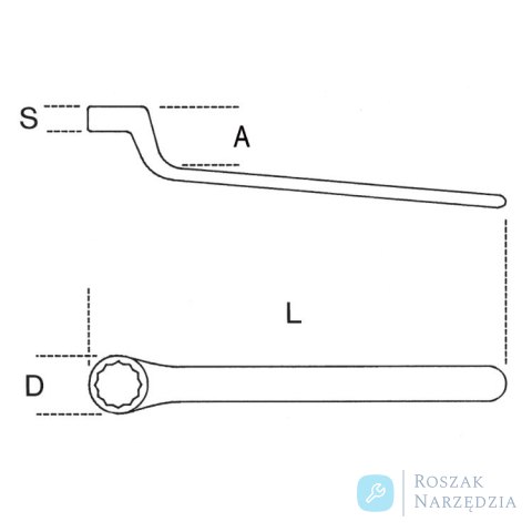 Klucz oczkowy odsadzony izolowany 1000V 17 mm, 89MQ Beta