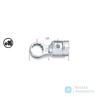 Końcówka wtykowa oczkowa 10 mm, króciec 16 mm, 652 Beta