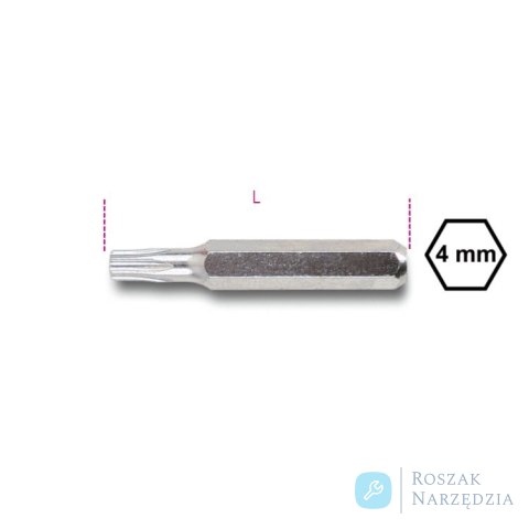 Bit 4 mm do śrub TORX z kulką T7x27 mm, 1256RTX Beta