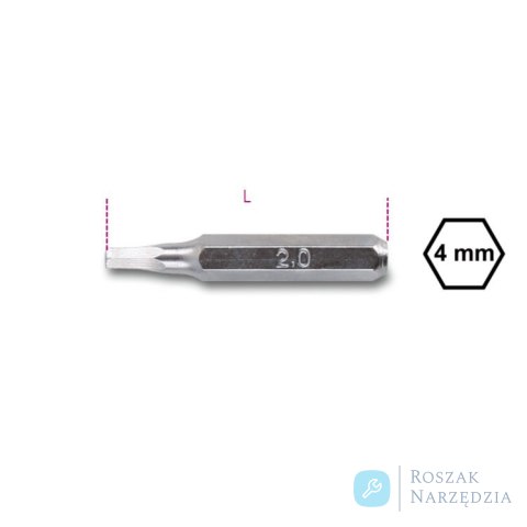 Bit 4 mm do śrub imbusowych 0.7 mm, 1256PE Beta