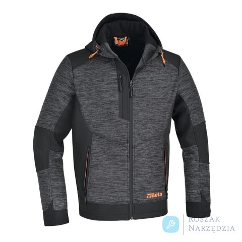 Bluza polarowa 7637G ze wstawkami softshell szara/czarna, roz. L Beta