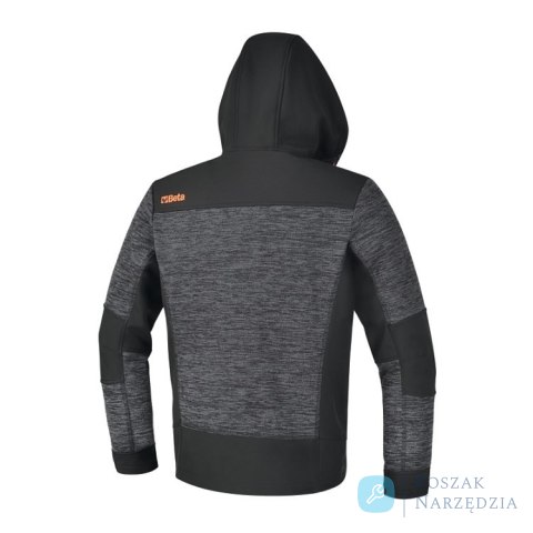 Bluza polarowa 7637G ze wstawkami softshell szara/czarna, roz. L Beta