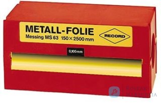 Folia metalowa, ze stali niestopowej 150x2500x0,025mm RECORD