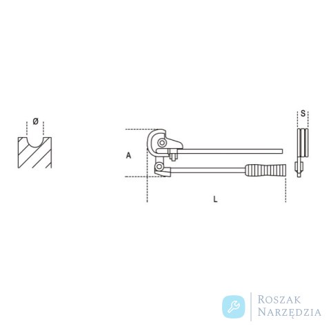 Giętarka do rur miedzianych i aluminiowych 14 mm, 388 Beta