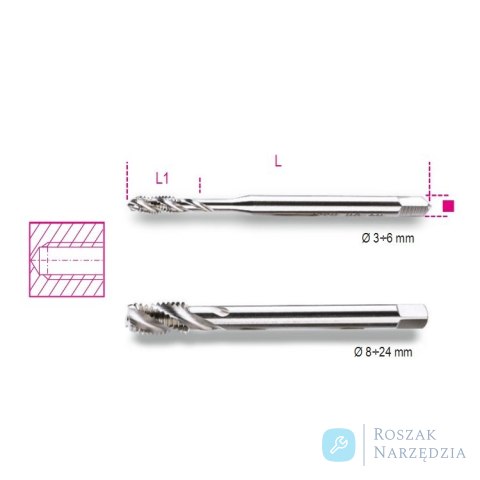 Gwintownik maszynowy HSS-CO 5% kobaltowe do otworów nieprzelotowych M10x1,5 mm, 429FC Beta