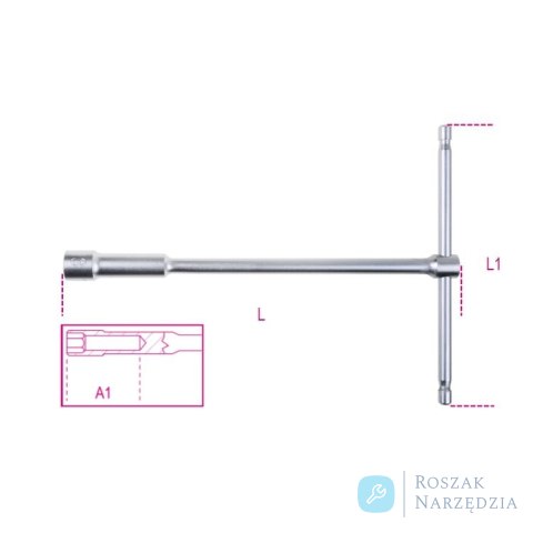 Klucz nasadowy typu T 6-kątny 10 mm, z głęboką nasadką, dł. 230 mm, 949 Beta