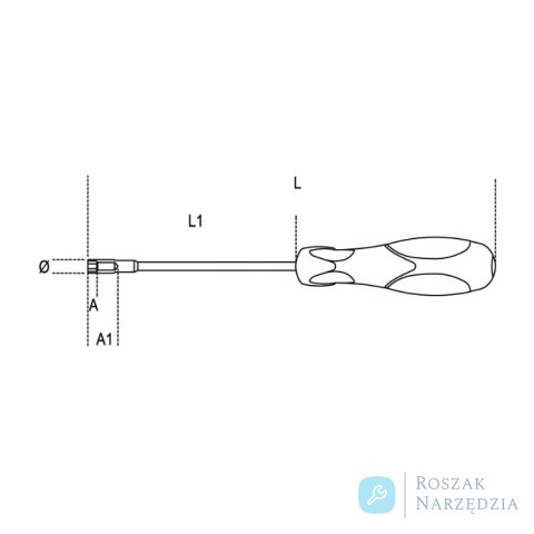 Klucz nasadowy z rękojeścią kompozytową 4 mm, 943BX Beta