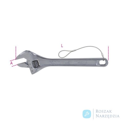 Klucz nastawny płaski 200mm, maks. otw. 29mm, chromowany, 111E-HS Beta Klucz nastawny płaski 200mm, maks. otw. 29mm, chromowany, 111E-HS Beta