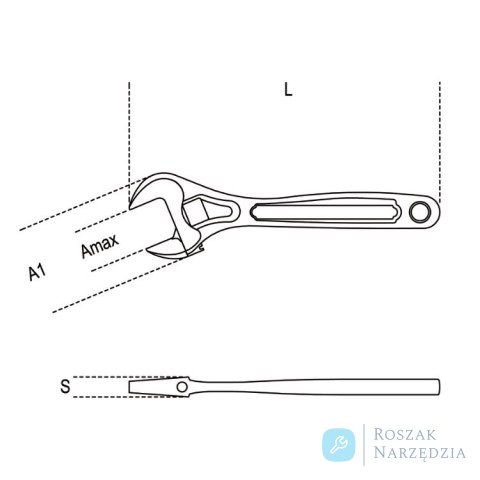 Klucz nastawny płaski nieiskrzący CU-BE 150 mm, 110BA Beta