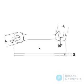 Klucz płaski dwustronny 10x10 mm, 73 Beta