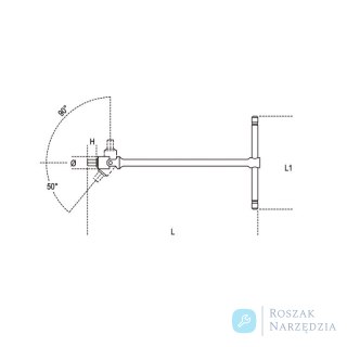 Klucz trzpieniowy typu T 6-kątny 10 mm z przegubem, 953 Beta