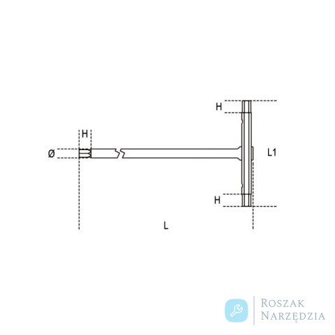 Klucz trzpieniowy typu T 6-kątny 1/4", 951AS Beta