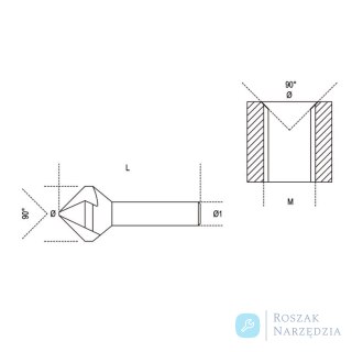 Pogłębiacz stożkowy HSS Ø 16,5 mm, trzpień 10 mm, 426 Beta