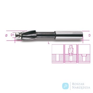 Pogłębiacz walcowo-czołowy z pilotem M8 dł. 100 mm śr. 15 mm, 421 Beta