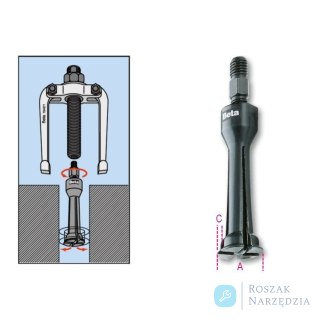 Ściągacz do łożysk wewnętrznych 30-37 mm, dł. 70 mm M10 do ściągacza 1540 i 1542 Beta