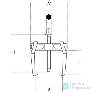 Ściągacz dwuramienny 23-100 mm, długość 130 mm, 1500N/2 Beta